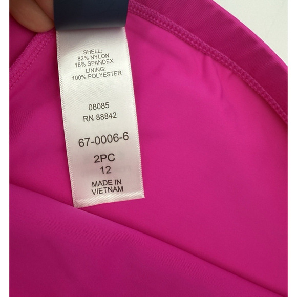 Swimsuits For All Women’s 2 Piece Tankini Bike Shorts Raspberry Tropic Size 12 - Picture 9 of 10